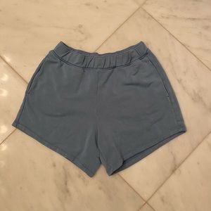 Zella athletic lounge shorts, teal with pockets